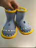 babycrayon卡通鯊魚(yú)拼色款兒童雨鞋男童雨靴女寶水鞋防水幼兒小學(xué)生上學(xué)專(zhuān)用 霧霾藍【雨鞋】 16 cm內長(cháng)【腳長(cháng)15.5/約3-4歲穿】 曬單實(shí)拍圖