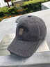 貓人帽子男冬季保暖男士護耳帽子鴨舌帽秋冬季保暖含羊毛棒球帽 淺灰 曬單實(shí)拍圖