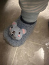貝肽斯嬰兒腳套春夏新生兒防滑透氣學(xué)步鞋男女寶寶童鞋地板襪軟底鞋襪子 藍小熊【細膩毛圈 保暖不涼腳】 15.5 【16】[L碼] 適合腳長(cháng)14.7-16cm；3-4歲 曬單實(shí)拍圖