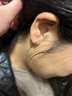 周六福5G工藝黃金耳環(huán)女閃耀金珠足金耳飾計價(jià)A0910235 一對 約1.27g  曬單實(shí)拍圖