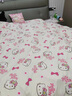 俞兆林hellokitty全棉四件套純棉100%兒童女孩床單被套宿舍床上三件套 粉色蝴蝶結KT-親膚柔軟 1.8m床單款四件套-被套200x230cm 曬單實(shí)拍圖