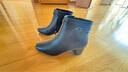 愛(ài)步（ECCO）靴子女 冬季切爾西靴羊皮中跟厚底方頭女靴 型塑290983 黑色29098301001 36 曬單實(shí)拍圖