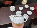 石茗堂景德鎮陶瓷玲瓏玉瓷琺瑯彩茶壺節假日送禮送領(lǐng)導泡茶喬遷搬家專(zhuān)用 玲瓏蓋碗茶具套裝（金纏枝） 曬單實(shí)拍圖