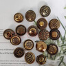 金屬小香復古風(fēng)紐扣男女百搭古金色扣子大衣風(fēng)衣西裝外套牛仔褲扣 18#古金席布紋 17mm 5個(gè) 曬單實(shí)拍圖