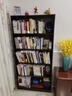 家逸全實(shí)木書(shū)架落地置物架一體靠墻書(shū)柜學(xué)生家用儲物收納柜展示柜 曬單實(shí)拍圖