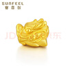 賽菲爾黃金轉運珠手串男足金生肖龍頭硬金定價(jià)新年禮物約1克配黑瑪瑙 曬單實(shí)拍圖
