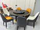 多功能餐桌輕奢家用小戶(hù)型飯桌帶電磁爐火鍋智能旋轉伸縮可變圓桌 1.35米餐桌帶智能轉盤(pán)+6椅 曬單實(shí)拍圖