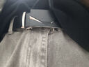 雅爾索惡魔之眼男士皮帶自動(dòng)腰帶真皮休閑百搭合金商務(wù)青年褲帶新款潮流 惡魔之眼銀色扣+荔枝紋腰帶 120cm 長(cháng)*3.5CM 曬單實(shí)拍圖
