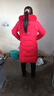 皮爾卡丹（pierre cardin）羽絨棉服女2024新款冬季長(cháng)款過(guò)膝加厚刺繡棉衣韓版修身棉襖外套女 紅色 3XL 130斤-145斤 曬單實(shí)拍圖