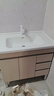浴尚雅（YUSHANGYA）陶瓷一體盆浴室柜組合落地式洗臉盆柜實(shí)木衛生間洗 奶油風(fēng)落地柜+陶瓷一體盆 80cm 曬單實(shí)拍圖