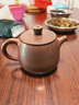 廣西欽州坭興陶茶壺日進(jìn)桶金大小容量泡茶壺原礦泥料純手工家用茶 古銅紅色 中號約255毫升 曬單實(shí)拍圖