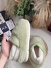 日本月子鞋冬季孕產(chǎn)婦保暖加絨加厚底產(chǎn)后防滑棉拖鞋軟底包跟鞋 蘋(píng)果綠 35-36 36-37(適合) 曬單實(shí)拍圖