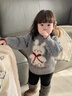 班喜迪女童毛衣冬裝2026新款寶寶加絨加厚內搭針織衫兒童秋冬款毛線(xiàn)上衣 灰色 80 曬單實(shí)拍圖