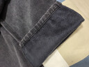 回力牛仔褲男秋冬季加絨保暖男褲直筒褲子男寬松闊腿休閑長(cháng)褲黑灰2XL 曬單實(shí)拍圖