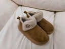 紅豆棉拖鞋女士冬季2025新款室內家居厚底防滑保暖毛絨高幫棉鞋女 卡其【加絨加厚】 38-39 適合37-38腳穿 曬單實(shí)拍圖