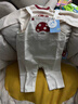 幼歌（YOUGE）【軟牛仔】嬰幼兒2024春季卡通復古牛仔背帶褲可愛(ài)褲子 米白（66-90襠開(kāi)扣） 90 cm 曬單實(shí)拍圖