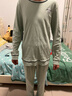 貓人男童睡衣兒童睡衣純棉長(cháng)袖春秋季中大童男孩家居服套裝 豆綠 170 曬單實(shí)拍圖