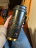 瑞幸水杯保溫杯黑色燙金雙飲杯不銹鋼高顏值保溫杯隨行杯拎拎杯520ml 黑色燙金 曬單實(shí)拍圖