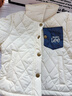 小布熊兒童夾棉外套冬男女童棉字母潮牌襯衣寶寶口袋襯衫棉衣 米白色 90 曬單實(shí)拍圖
