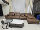 華瑞娜【政府補貼】意式輕奢客廳家用轉角貴妃真皮沙發(fā)現代簡(jiǎn)約大戶(hù)型 板栗棕【加厚卡地亞真皮】 雙+單+貴3.6米【乳膠顆粒+絲綿】 曬單實(shí)拍圖