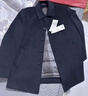 恒源祥雙面羊毛呢大衣男 秋冬季可脫卸羽絨內膽中老年呢子加厚保暖外套 F35-1 明扣-藏青 中款 L 175碼【適合130-140斤】 曬單實(shí)拍圖