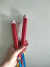 漢領(lǐng)鋁合金雙節棍兒童雙截棍成人表演兩節棍少年兒童訓練二節棍練習棍 21cm鋁合金【紅色】（帶彩帶） 曬單實(shí)拍圖