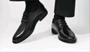 百麗男鞋商務(wù)正裝皮鞋休閑增高軟底真皮鞋10503AM0 黑色-經(jīng)典版 45 曬單實(shí)拍圖
