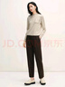 玖姿（JUZUI）美拉德通勤風(fēng)顯瘦錐形休閑褲女冬季款JWED11044 深咖啡 3XL 曬單實(shí)拍圖