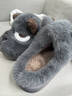 DMPD搞怪小狗棉拖鞋男士冬季新款室內居家厚底毛絨保暖卡通毛毛棉拖女 灰色【搞怪小狗】 42-43 正碼 曬單實(shí)拍圖