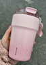 樂(lè )扣樂(lè )扣（LOCK&LOCK）陶瓷覆層咖啡隨行保溫杯男女高顏值保溫保冷便攜水杯400ML淺粉色 曬單實(shí)拍圖