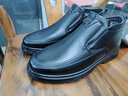 澳洲名袋鼠AUSFAMDS皮鞋男冬季男士棉鞋真皮加絨厚底中老年高幫保暖休閑老人爸爸棉鞋 黑色加絨 42 【精美禮盒裝】 曬單實(shí)拍圖