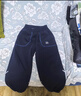 左西童裝男童褲子冬兒童反光條衛褲2025新款加絨運動(dòng)褲潮 藏青色 160 曬單實(shí)拍圖