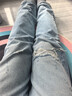 TOMMY JEANS秋冬男裝美式休閑復古潮流破洞中腰修身顯瘦微彈水洗牛仔褲 牛仔藍1AB 36 曬單實(shí)拍圖