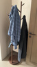 家逸衣架落地臥室實(shí)木衣帽架可旋轉掛衣架多功能置衣服架子簡(jiǎn)易置物架 曬單實(shí)拍圖
