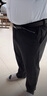 羅蒙（ROMON）秋冬款寬松直筒男士休閑褲加肥加大碼胖子長(cháng)褲高彈力休閑西褲男褲 黑色 春秋 厚款 40碼 腰圍3.1尺 曬單實(shí)拍圖