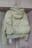 朗文斯?。↙.WEST）針織拼接羽絨服女2025冬季新款連帽立領(lǐng)小個(gè)子短款外套 淺綠 S 85-110斤 曬單實(shí)拍圖