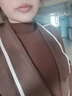 皮爾卡丹（pierre cardin）氣質(zhì)兩件套時(shí)尚針織連衣裙女秋冬季新款純色羊毛衣裙套裝 咖色 2XL 曬單實(shí)拍圖