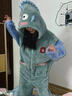 伊林躍丑魚(yú)漢頓情侶睡衣女秋冬季珊瑚絨加厚連體搞怪可愛(ài)男生家居服套裝 鯊魚(yú)連體睡衣 M 建議身高160-165C 曬單實(shí)拍圖