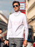 布先生半高領(lǐng)打底長(cháng)袖上衣秋冬新款休閑男士t恤 象牙白 XL/180  曬單實(shí)拍圖