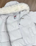 F426【趙露思同款】新國標90絨加厚大毛領(lǐng)工裝派克連帽羽絨服 白灰色 預售 M 曬單實(shí)拍圖