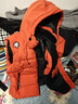 國標90絨情侶冬季新款羽絨服男休閑連帽長(cháng)款加厚短款羽絨服馬甲 桔色 2XL 曬單實(shí)拍圖