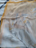 上海故事真絲絲巾女雪紡紗巾小方巾100%桑蠶絲圍巾禮盒送媽媽禮物望春藍黃 曬單實(shí)拍圖