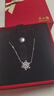 周六福雪花項鏈吊墜S925銀夢(mèng)幻鎖骨鏈生日禮物J0610598 40+5cm新年禮物 曬單實(shí)拍圖