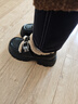 百麗（Belle）張凌赫推薦黑巧樂(lè )福鞋女商場(chǎng)款牛皮厚底jk鞋E1Z1DCM5 黑色-毛里 36 曬單實(shí)拍圖