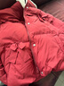 紫涵（ZIHAN）紫涵短款羊羔毛翻領(lǐng)羽絨服女2025冬季新款甜美蝴蝶結保暖鴨絨外套 復古紅 L 曬單實(shí)拍圖