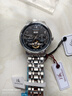 上海（SHANGHAI）男士手表男 全自動(dòng)機械鏤空男表 正品防水夜光商務(wù)名表送父親6005 黑盤(pán)鋼帶 【日期/星期/月歷窗口】 曬單實(shí)拍圖