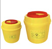 鑫冠宏利器盒圓形廢物桶垃圾桶門(mén)診衛生所銳器盒黃色小型科室 圓3L*10個(gè) 曬單實(shí)拍圖