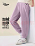 迪士尼（DISNEY）童裝兒童女童加絨加厚運動(dòng)長(cháng)褲寶寶洋氣褲子24冬DB331AA19紫140 曬單實(shí)拍圖
