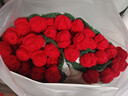 橙央花束毛毯手工玫瑰花毯子成品車(chē)載午睡diy披風(fēng)生日送女友節日禮物 A類(lèi)160cm升級加大款【99朵熱情紅 送禮袋+絲帶】 曬單實(shí)拍圖