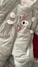 G.duck品牌新生兒冬季羽絨棉連體衣嬰兒外出服棉衣套裝寶寶包腳保暖抱衣 豆綠色小熊 80cm 80建議6-10個(gè)月 曬單實(shí)拍圖